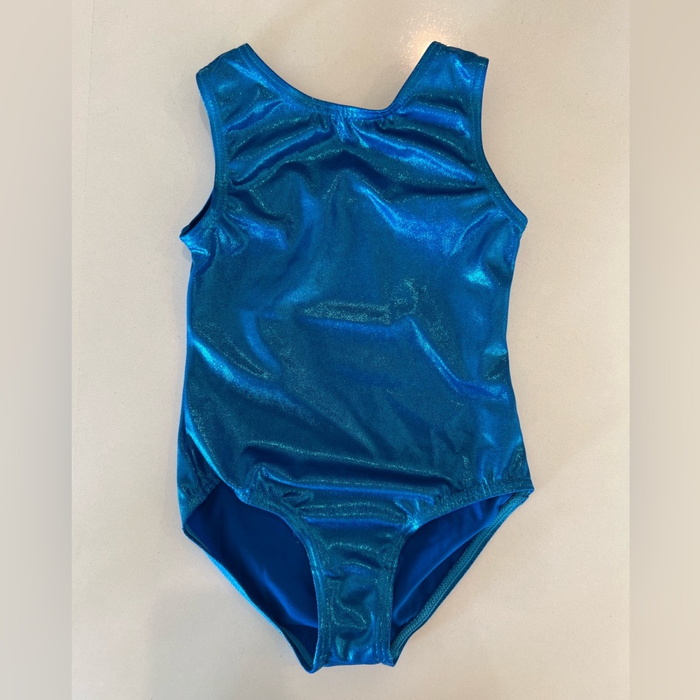 Girls leotard - blue shimmery